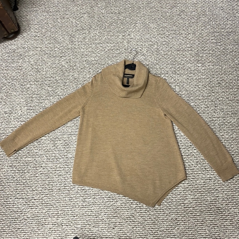 BCBGMaxAzria Camel Wool Turtleneck Sweater